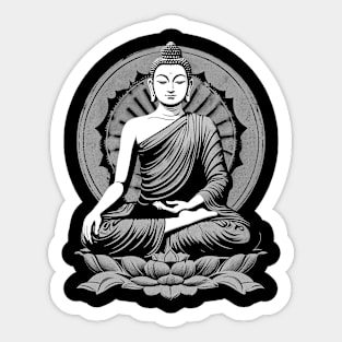 Gautama Buddha Meditations - White Sticker